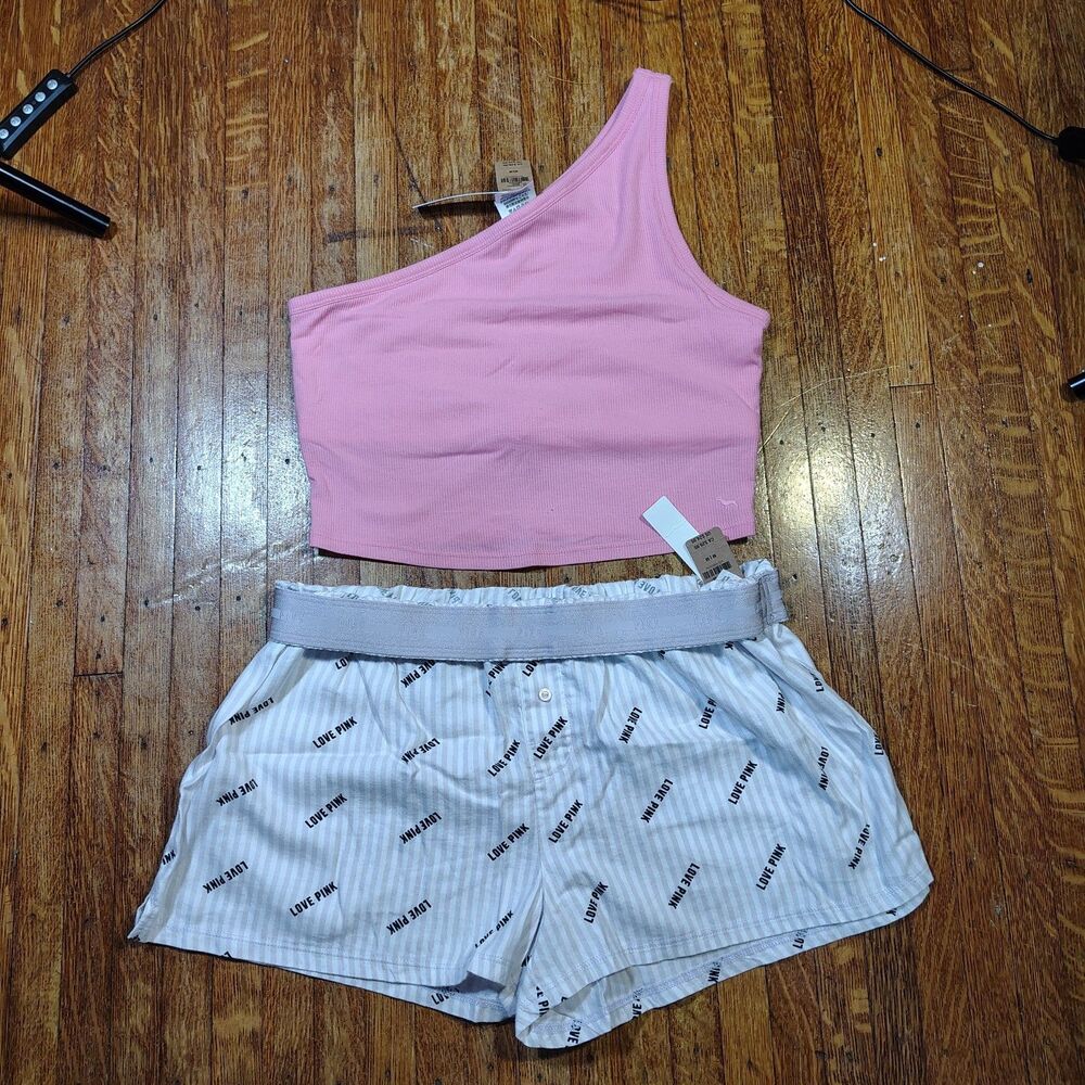 Victoria's Secret PINK Boxers + Tank Top Size Medium NWTS/T61